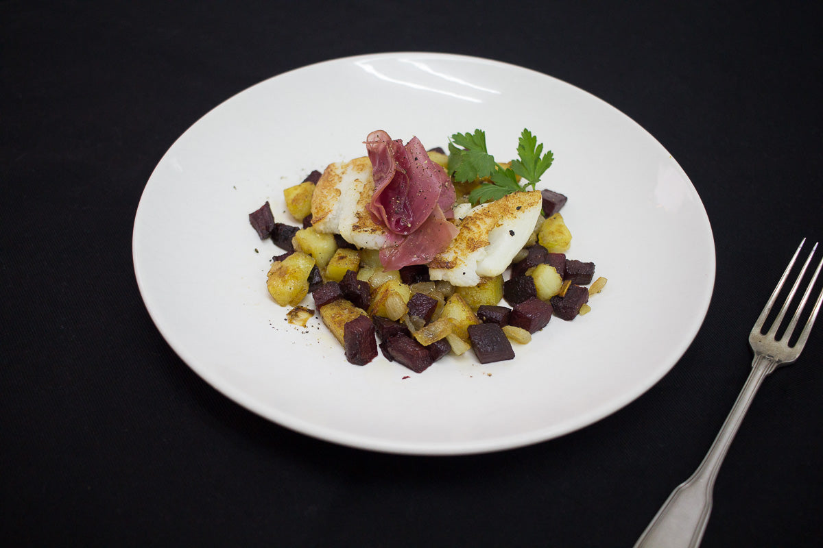 Heilbutt mit fermentierter und gebratener Beete – tryfoods Heilbutt mit fermentierter und gebratener Beete – tryfoods